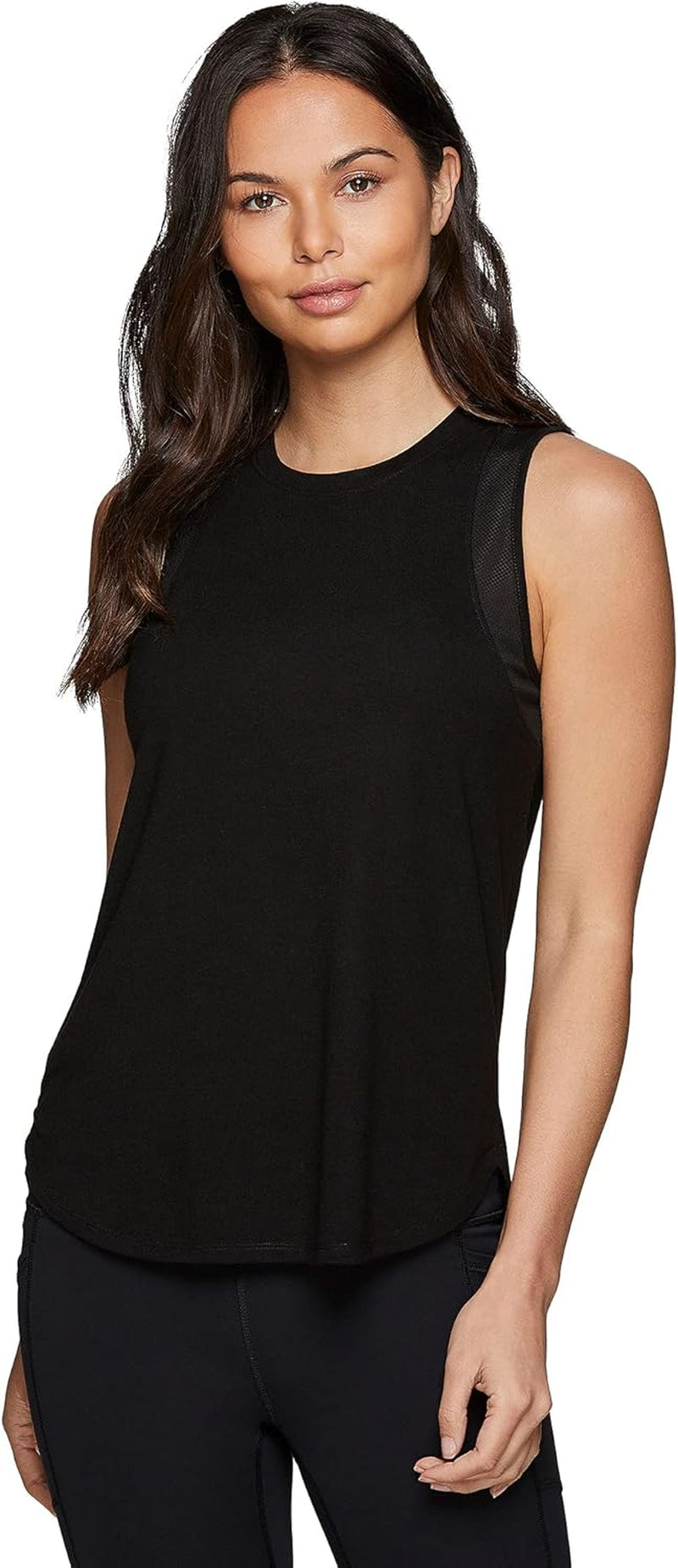 Active Women'S Sleeveless Athletic Performance Running Workout Yoga Tank Top with Mesh Ventilation