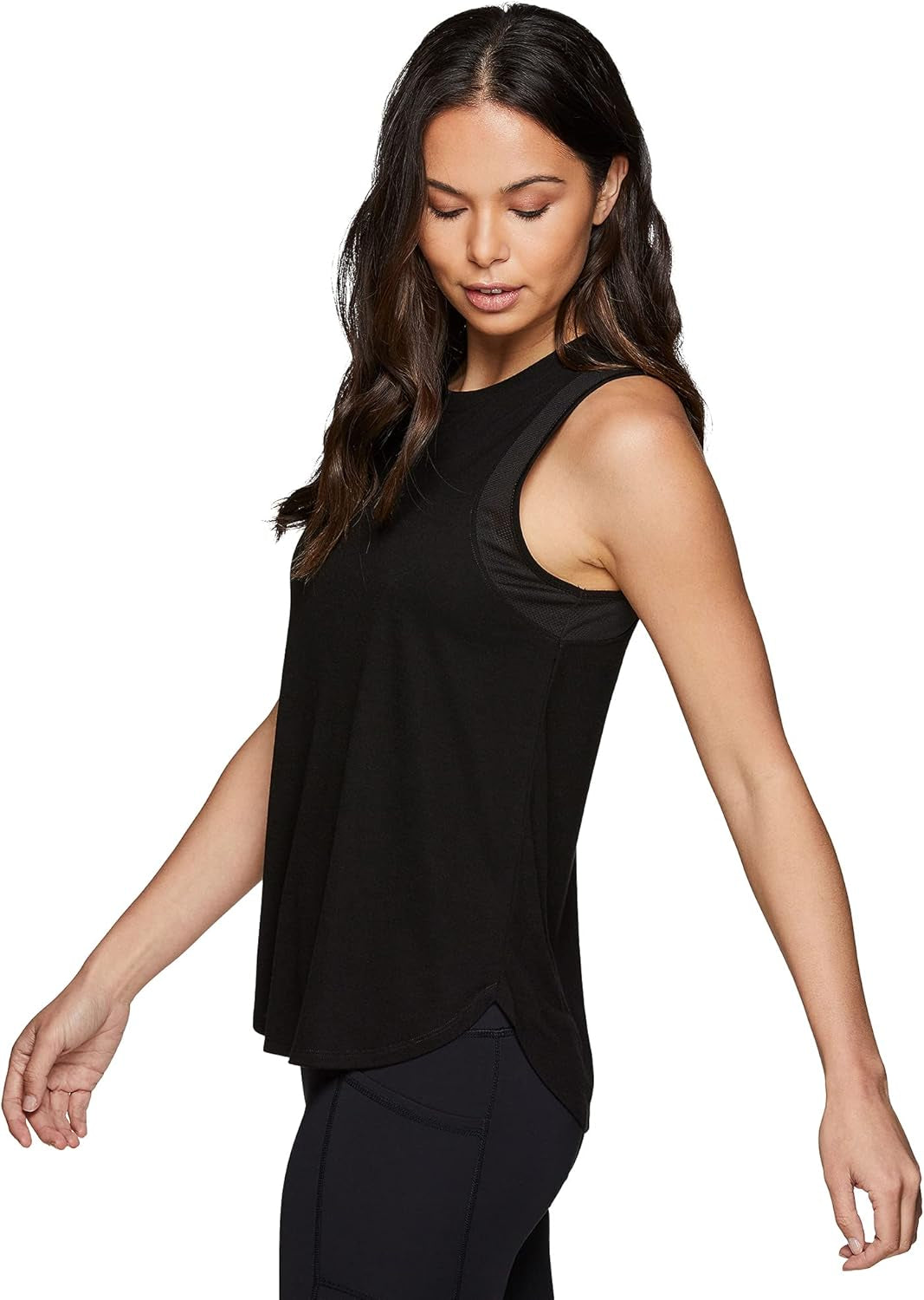 Active Women'S Sleeveless Athletic Performance Running Workout Yoga Tank Top with Mesh Ventilation