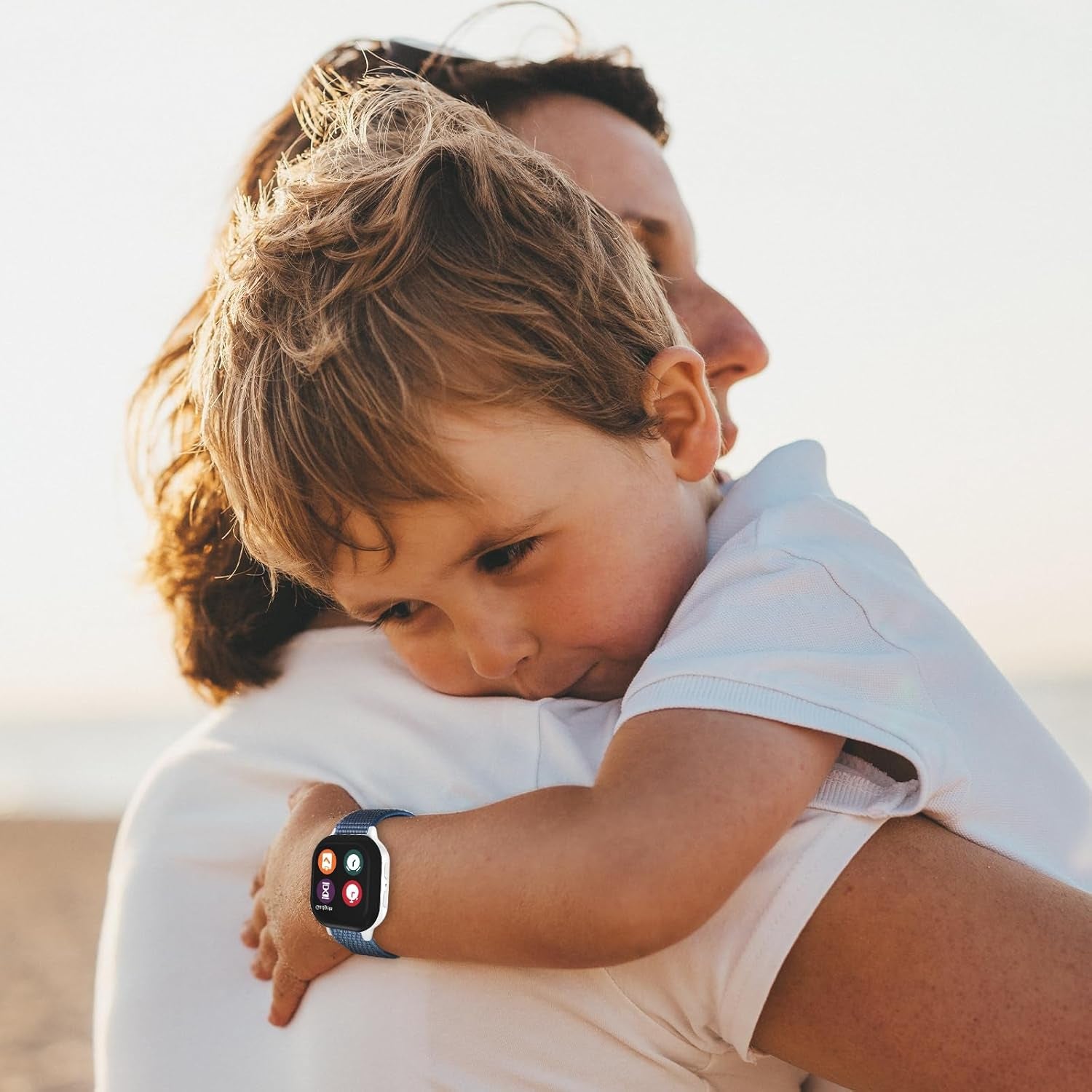 2 Pack Replacement Nylon Bands Compatible with Gizmo Watch 3 2 1/Gabb Watch 3E 3 2 1/Syncup Kids Watch, Hook & Loop Design Easy for Kids to Put on & Off, Breathable & Washable