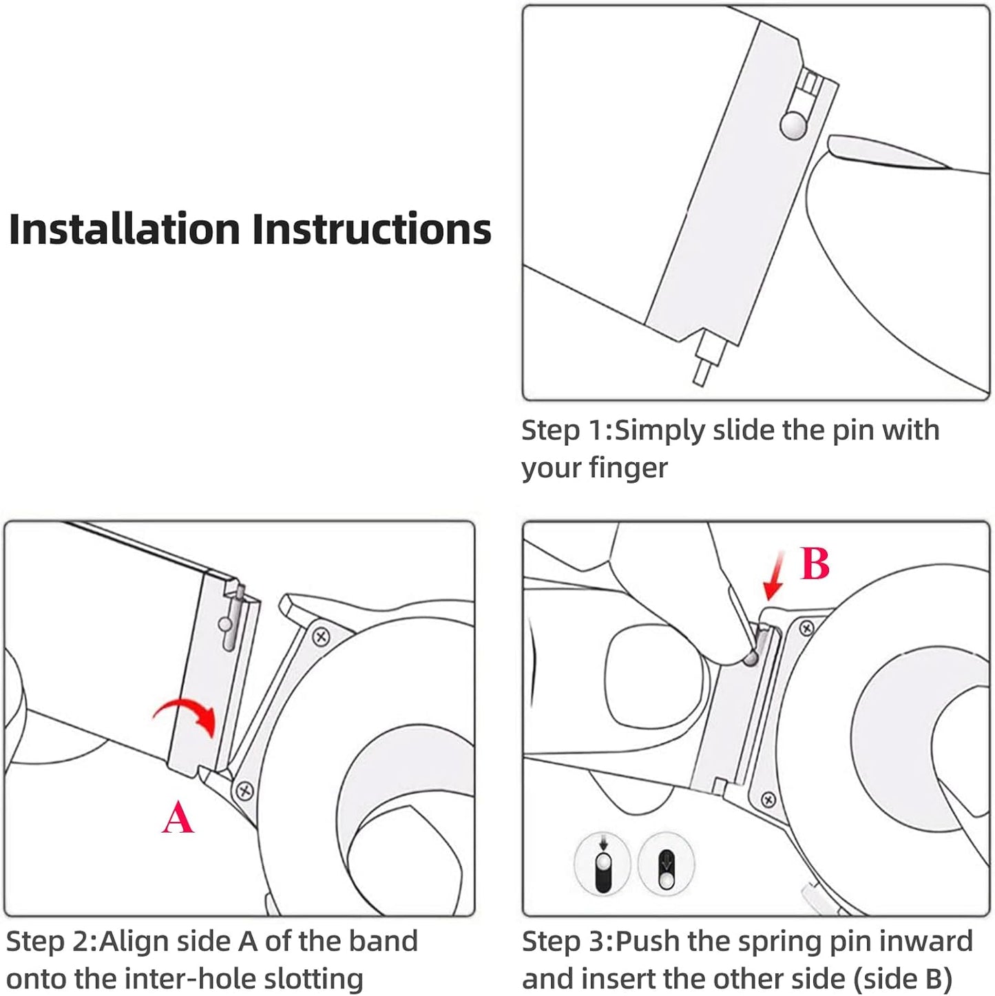 2 Pack Replacement Nylon Bands Compatible with Gizmo Watch 3 2 1/Gabb Watch 3E 3 2 1/Syncup Kids Watch, Hook & Loop Design Easy for Kids to Put on & Off, Breathable & Washable