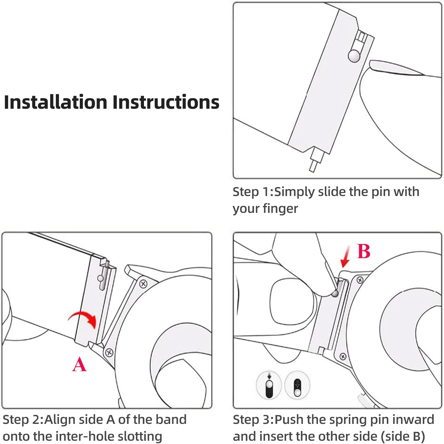 2 Pack Replacement Nylon Bands Compatible with Gizmo Watch 3 2 1/Gabb Watch 3E 3 2 1/Syncup Kids Watch, Hook & Loop Design Easy for Kids to Put on & Off, Breathable & Washable